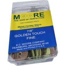 Moores PAPER Discs - Golden Touch - 7/8” (22mm) - Fine (Replaces SAND Medium Grit Style) - 200pc